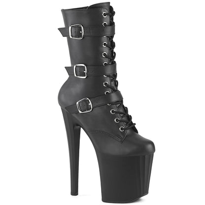 【PLEASER】ENCHANT-1043 シューズ Blk Faux Le/Blk Matte【取寄】