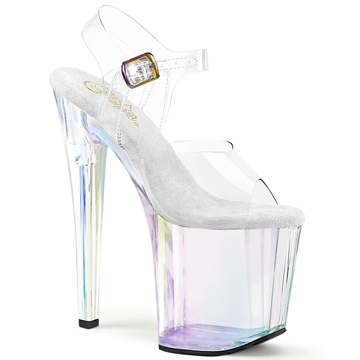 【PLEASER】ENCHANT-708HT シューズ Clr/Holographic Tinted【取寄】