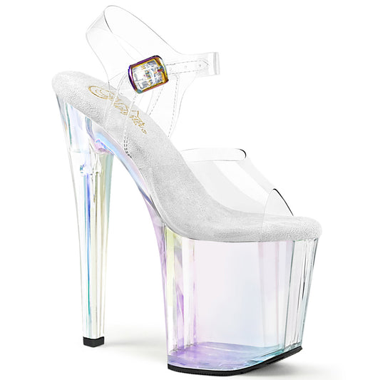【PLEASER】ENCHANT-708HT プラットフォームシューズ Clr/Holographic Tinted【取寄】