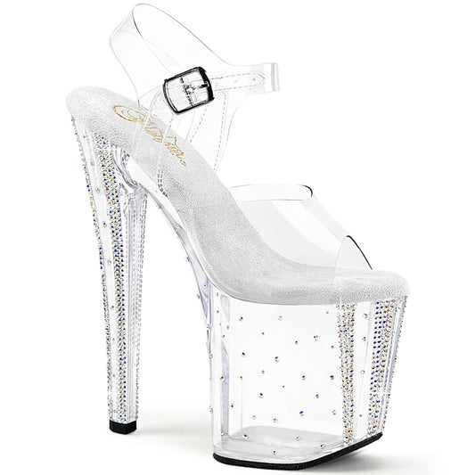 【PLEASER】ENCHANT-708RS-01 プラットフォームシューズ Clr/Clr-AB RS【取寄】