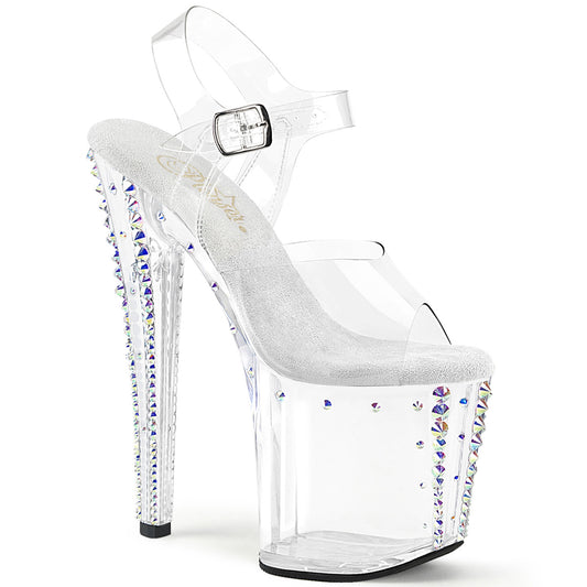 【PLEASER】ENCHANT-708RS-02 プラットフォームシューズ Clr/Clr-AB RS【取寄】