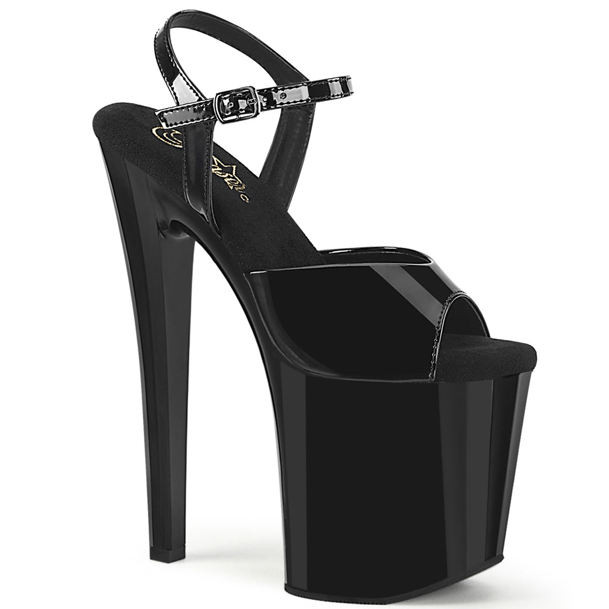 【PLEASER】ENCHANT-709 シューズ Blk Pat/Blk【取寄】