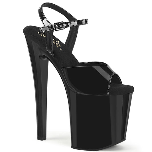 【PLEASER】ENCHANT-709 プラットフォームシューズ Blk Pat/Blk【取寄】