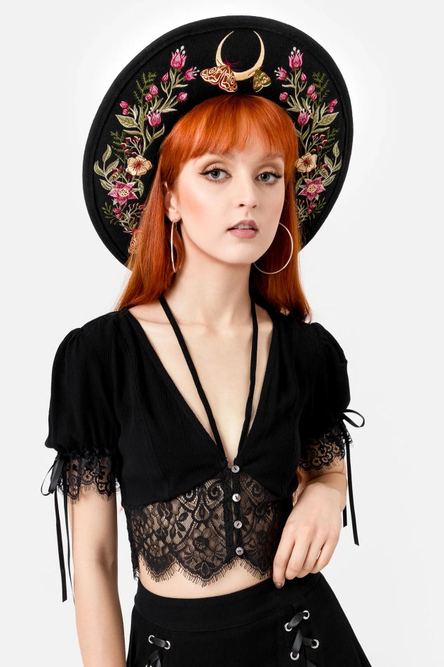 【RESTYLE】ハット＊WILDFLOWER WIDE BRIM HAT【取寄】
