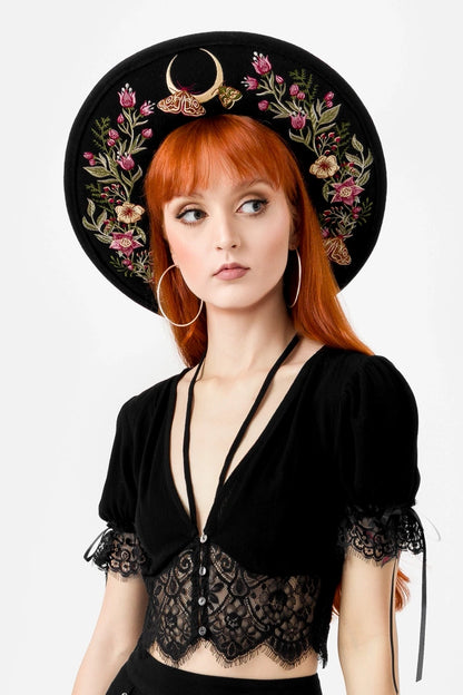 【RESTYLE】ハット＊WILDFLOWER WIDE BRIM HAT【取寄】