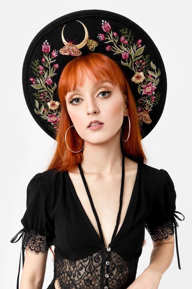 【RESTYLE】ハット＊WILDFLOWER WIDE BRIM HAT【取寄】