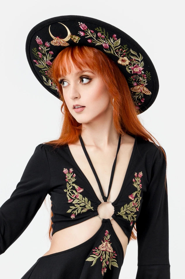 【RESTYLE】ハット＊WILDFLOWER WIDE BRIM HAT【取寄】