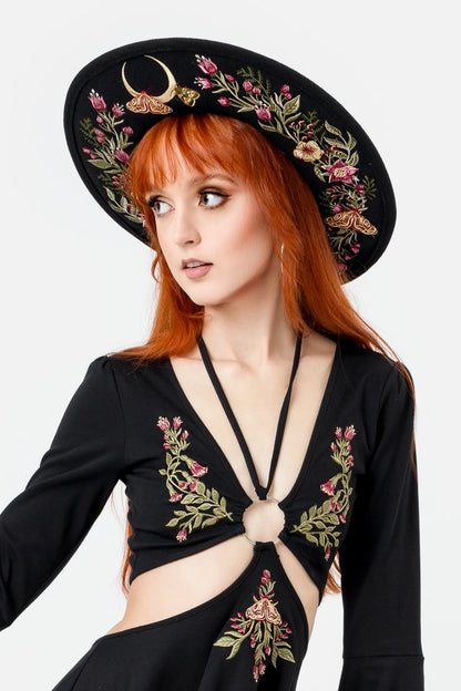 【RESTYLE】ハット＊WILDFLOWER WIDE BRIM HAT【取寄】