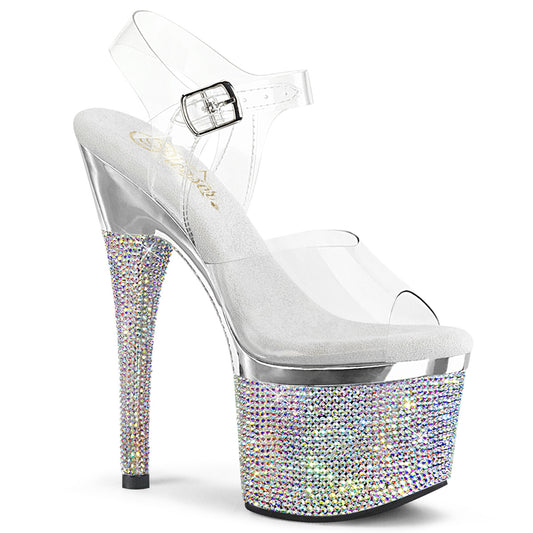 【PLEASER】ESTEEM-708DM プラットフォームシューズ Clr/Slv Chrome-Slv AB RS【取寄】