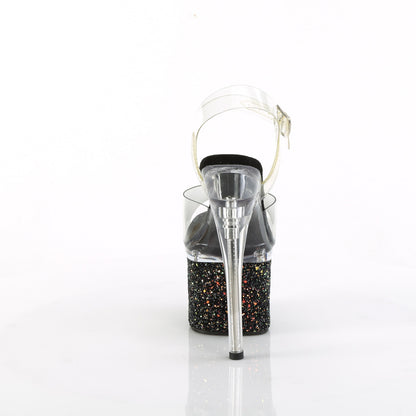 【PLEASER】ESTEEM-708LG シューズ Clr/Clr-Blk Multi Glitter【取寄】