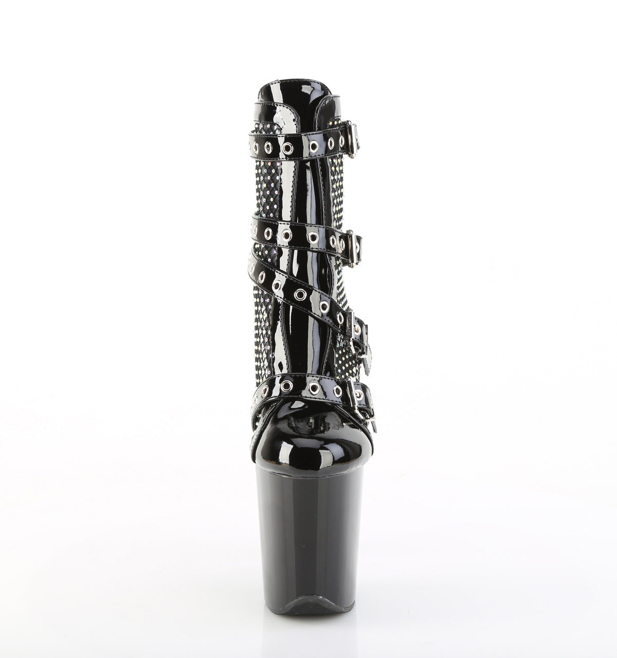 【PLEASER】FLAMINGO-1013RM プラットフォームシューズ Blk Pat-RS Mesh/Blk【取寄】