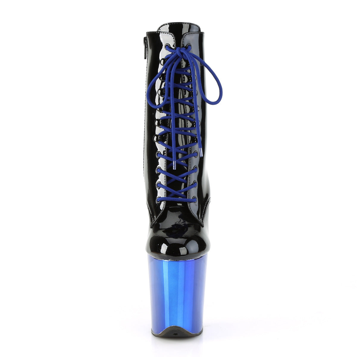 【PLEASER】FLAMINGO-1020 シューズ Blk Pat/Royal Blue Chrome【取寄】