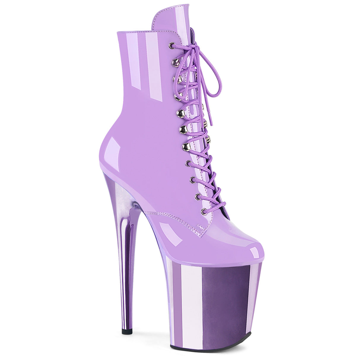 【PLEASER】FLAMINGO-1020 シューズ Lavender Pat/Lavender Chrome【取寄】