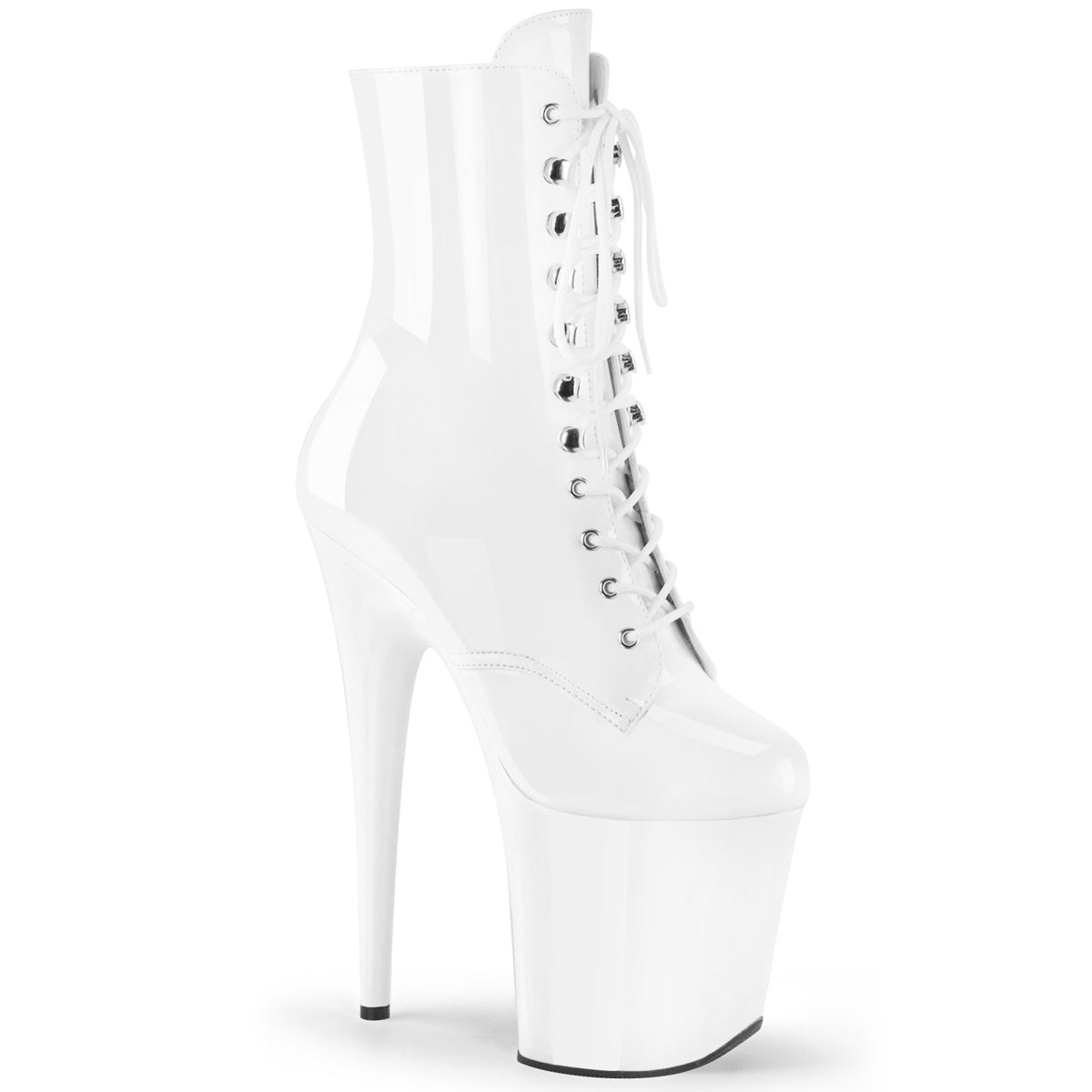【PLEASER】FLAMINGO-1020 シューズ Wht Pat/Wht【取寄】