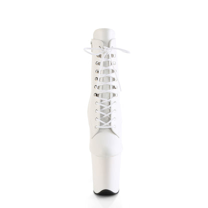 【PLEASER】FLAMINGO-1020 シューズ Wht Faux Leather/Wht Matte【取寄】