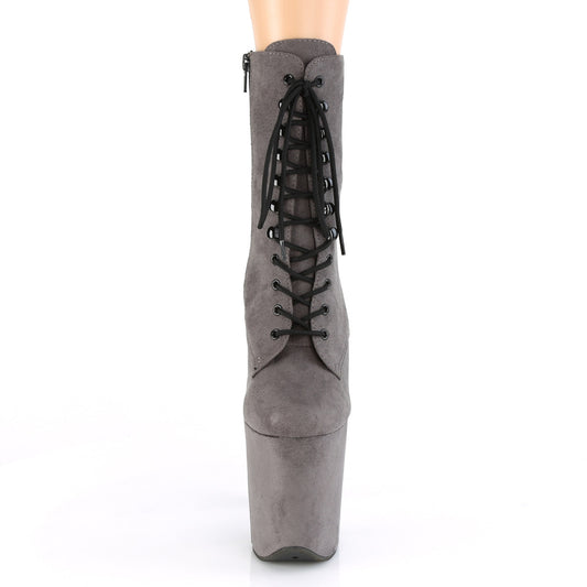 【PLEASER】FLAMINGO-1020FS プラットフォームシューズ Grey Faux Suede/Grey Faux Suede【取寄】