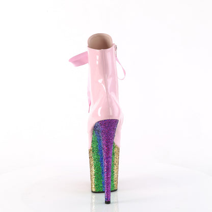 【PLEASER】FLAMINGO-1020HG シューズ B. Pink Holo Pat/Rainbow Glitter【取寄】