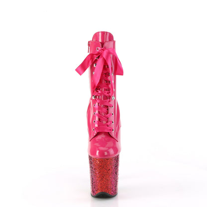 【PLEASER】FLAMINGO-1020HG シューズ H. Pink Holo Pat/Rainbow Glitter【取寄】