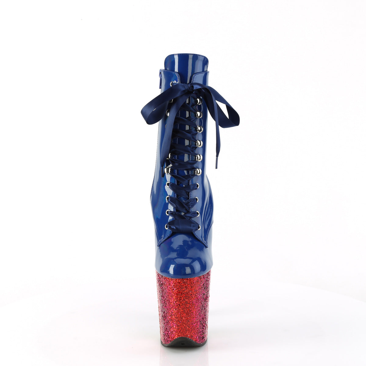 【PLEASER】FLAMINGO-1020HG シューズ Royal Blue Holo Pat/Rainbow Glitter【取寄】