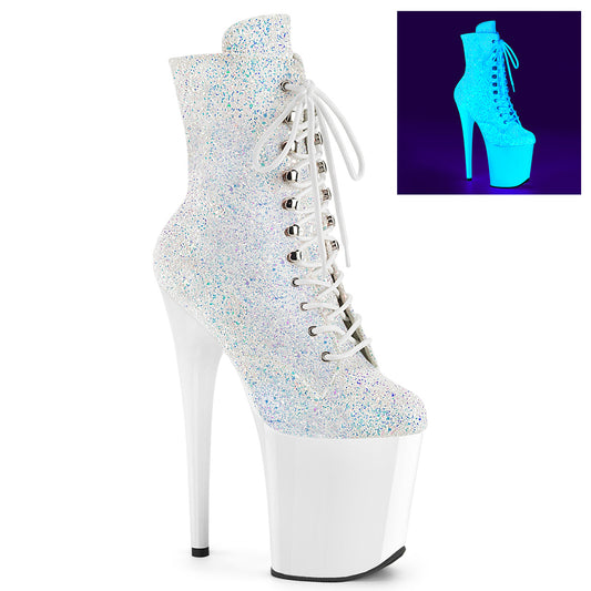 【PLEASER】FLAMINGO-1020LG プラットフォームシューズ Neon Wht Multi Glitter/Neon Wht【取寄】