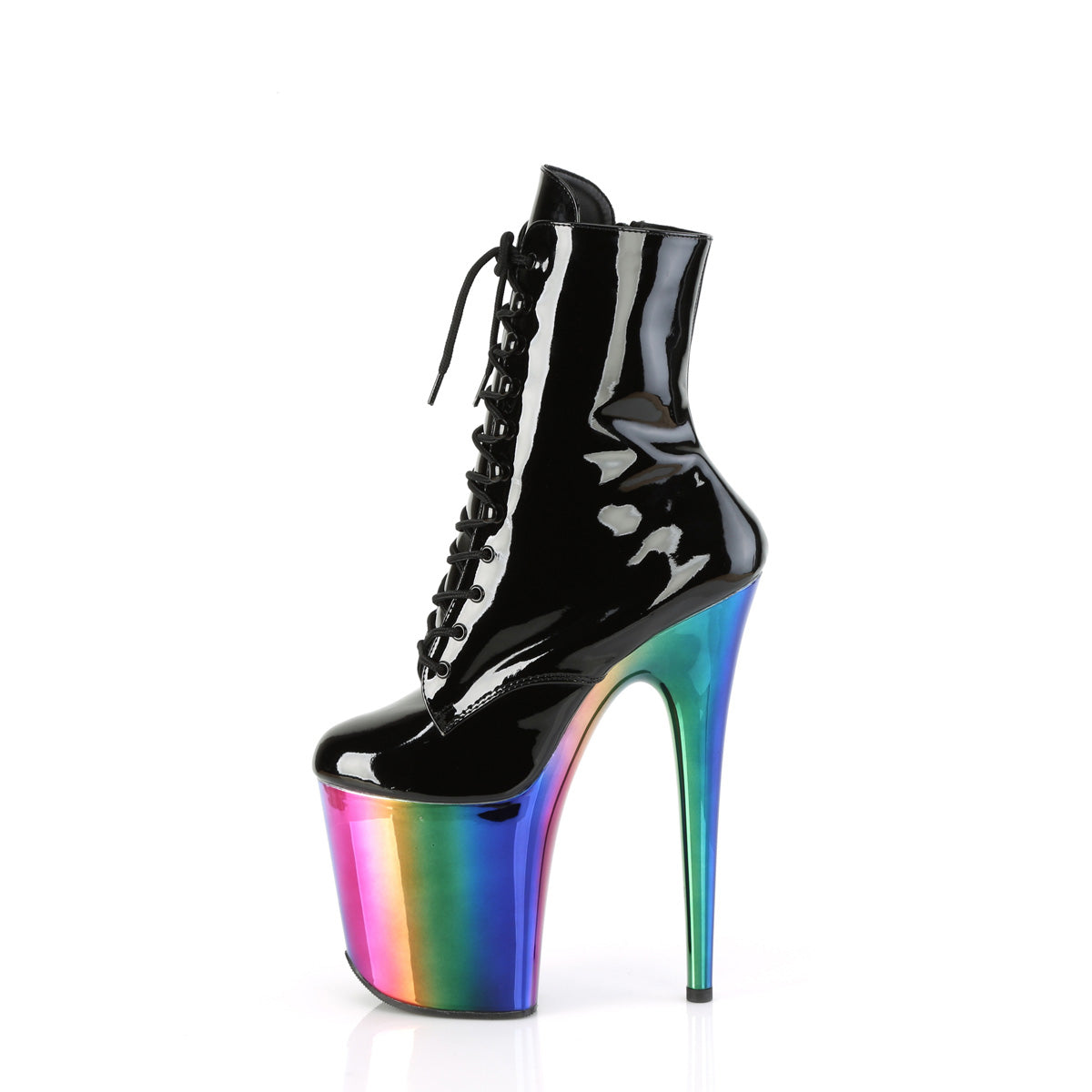 【PLEASER】FLAMINGO-1020RC シューズ Blk Pat/Rainbow Chrome【取寄】