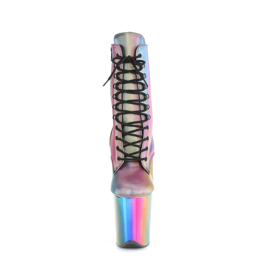 【PLEASER】FLAMINGO-1020RC プラットフォームシューズ Rainbow Reflective/Rainbow Chrome【取寄】