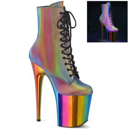 【PLEASER】FLAMINGO-1020RC シューズ Rainbow Reflective/Rainbow Chrome【取寄】