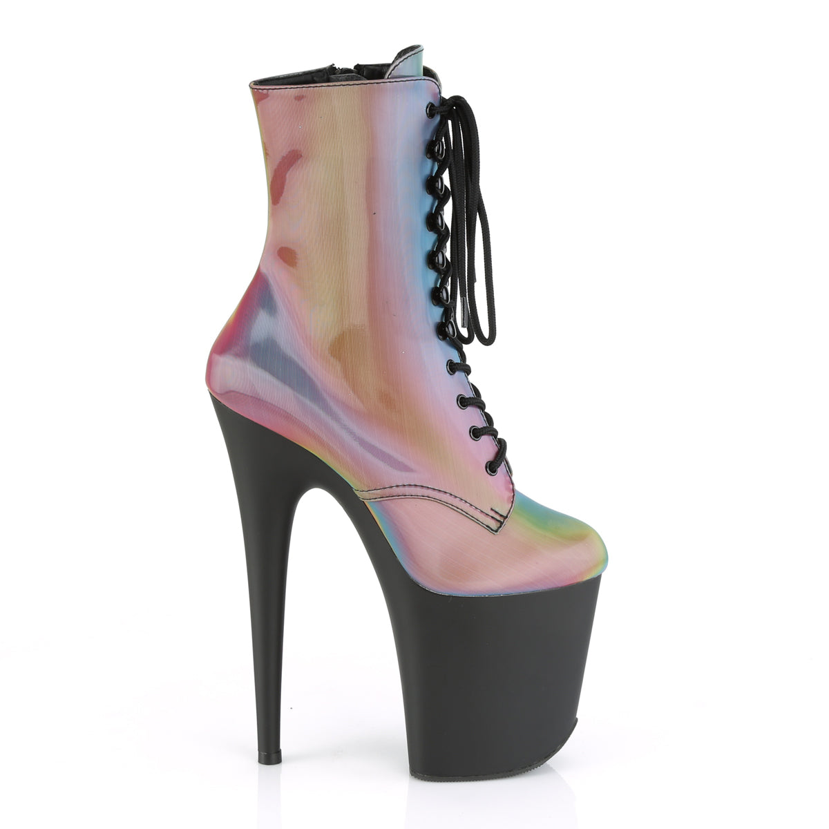【PLEASER】FLAMINGO-1020REFL シューズ Rainbow Reflective/Blk Matte【取寄】
