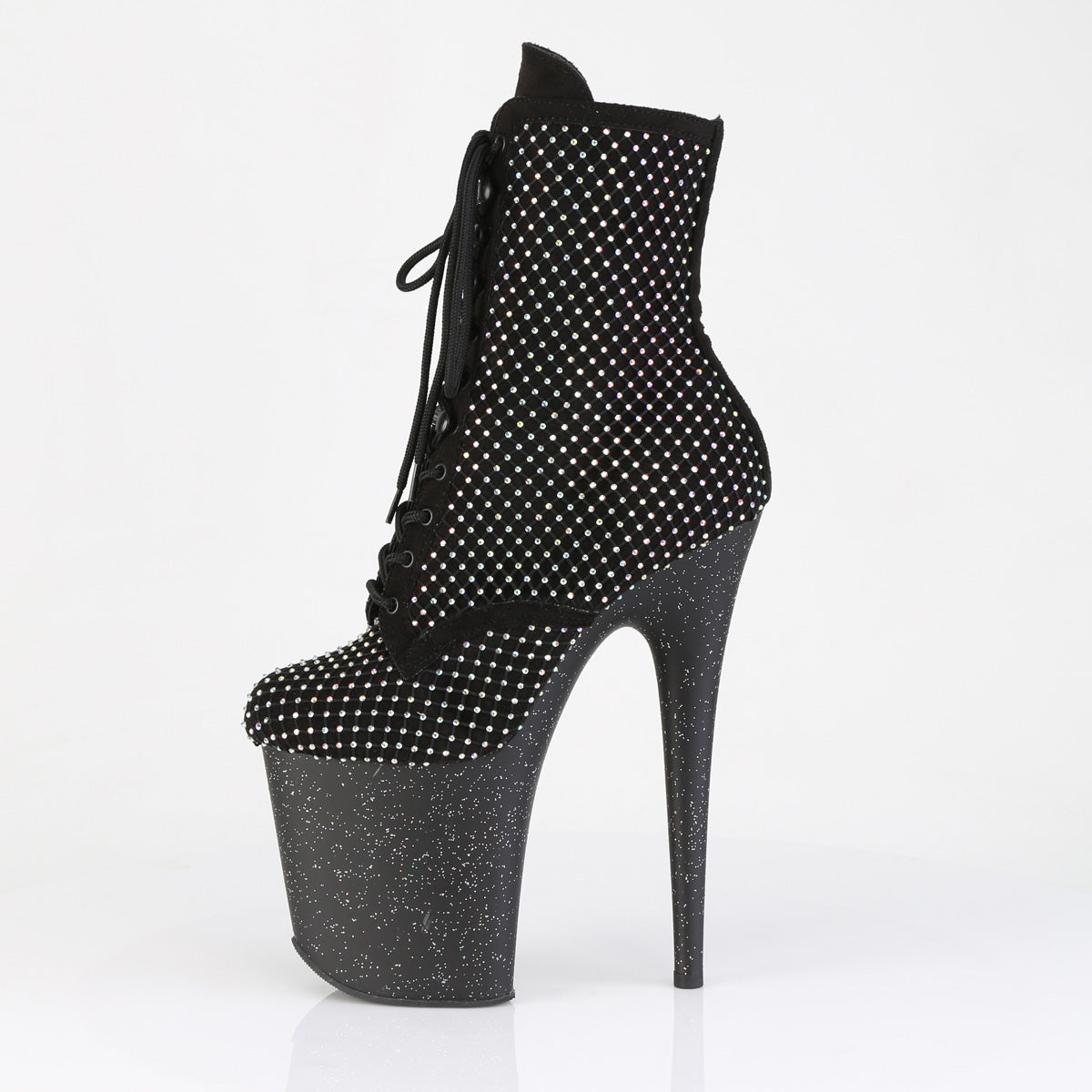 【PLEASER】FLAMINGO-1020RM シューズ Blk Faux Suede-RS Mesh/Blk Matte【取寄】