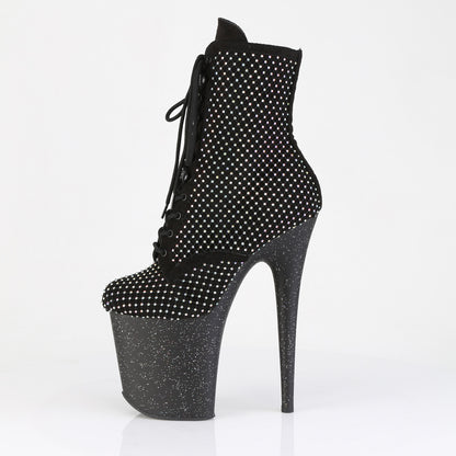 【PLEASER】FLAMINGO-1020RM シューズ Blk Faux Suede-RS Mesh/Blk Matte【取寄】