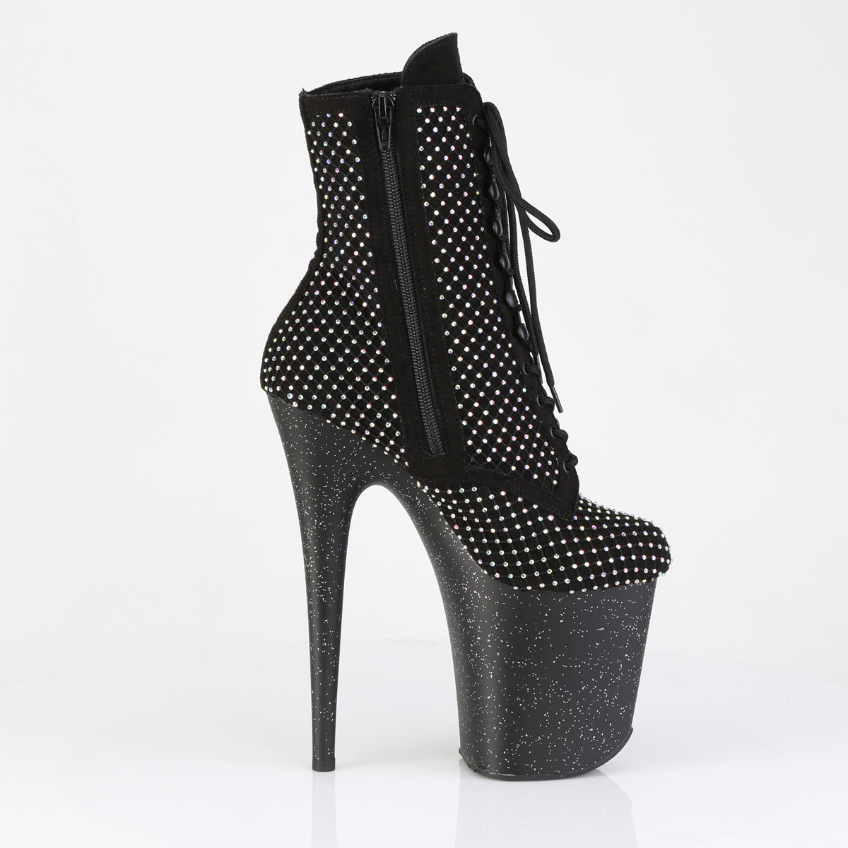【PLEASER】FLAMINGO-1020RM シューズ Blk Faux Suede-RS Mesh/Blk Matte【取寄】