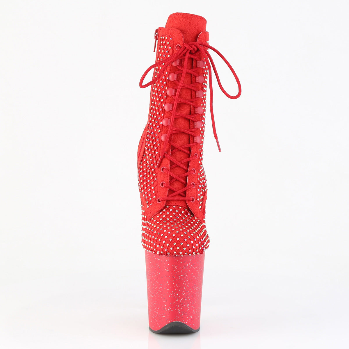 【PLEASER】FLAMINGO-1020RM シューズ Red Faux Suede-RS Mesh/Red Matte【取寄】