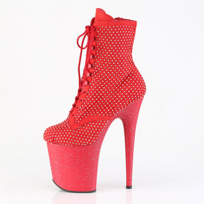 【PLEASER】FLAMINGO-1020RM シューズ Red Faux Suede-RS Mesh/Red Matte【取寄】