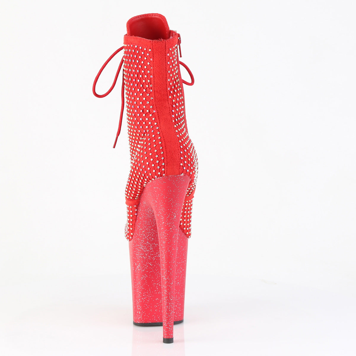 【PLEASER】FLAMINGO-1020RM プラットフォームシューズ Red Faux Suede-RS Mesh/Red Matte【取寄】