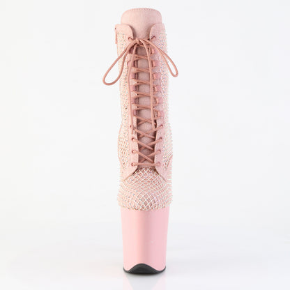 【PLEASER】FLAMINGO-1020RM シューズ Salmon Pink Faux Suede-RS Mesh/B. Pink Matte【取寄】