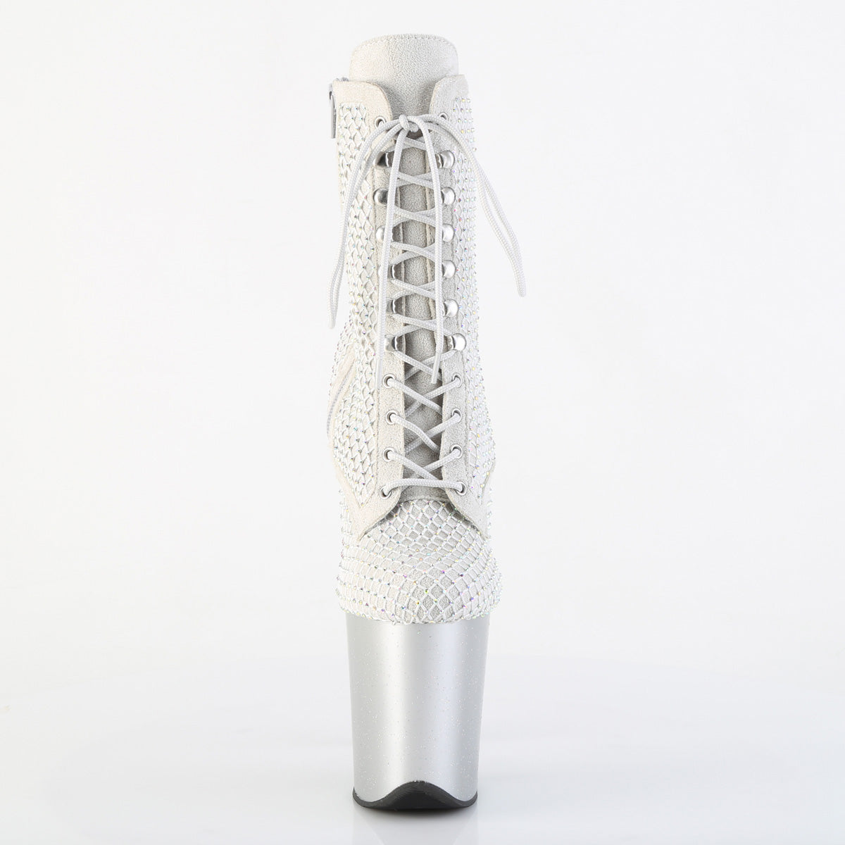 【PLEASER】FLAMINGO-1020RM シューズ Silver Faux Sude-RS Mesh/Slv Matte【取寄】