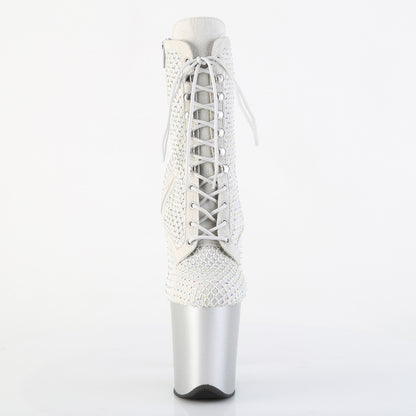 【PLEASER】FLAMINGO-1020RM シューズ Silver Faux Sude-RS Mesh/Slv Matte【取寄】