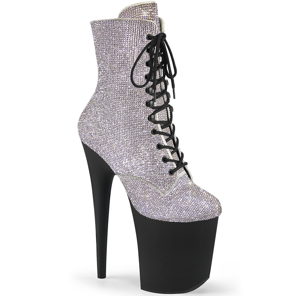 【PLEASER】FLAMINGO-1020RS シューズ Slv RS/Black Matte【取寄】