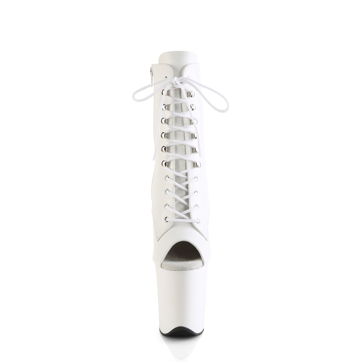 【PLEASER】FLAMINGO-1021 シューズ Wht Faux Leather/Wht Matte【取寄】