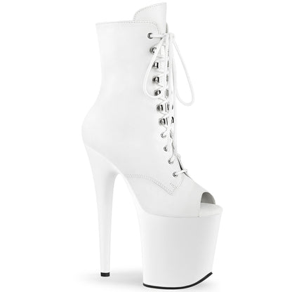 【PLEASER】FLAMINGO-1021 シューズ Wht Faux Leather/Wht Matte【取寄】