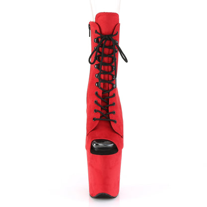 【PLEASER】FLAMINGO-1021FS シューズ Red Faux Suede/Red Faux Suede【取寄】
