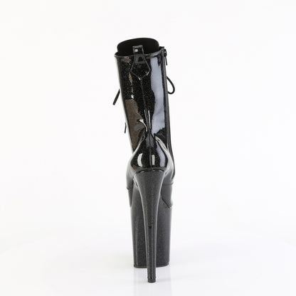 【PLEASER】FLAMINGO-1040GP プラットフォームシューズ Blk Glitter Pat/M【取寄】