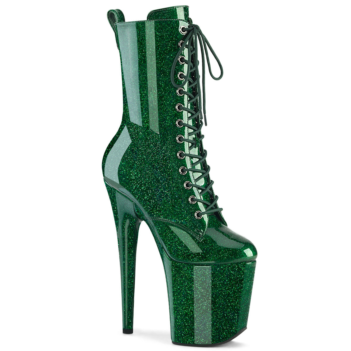 【PLEASER】FLAMINGO-1040GP シューズ Emerald Green Glitter Pat/M【取寄】