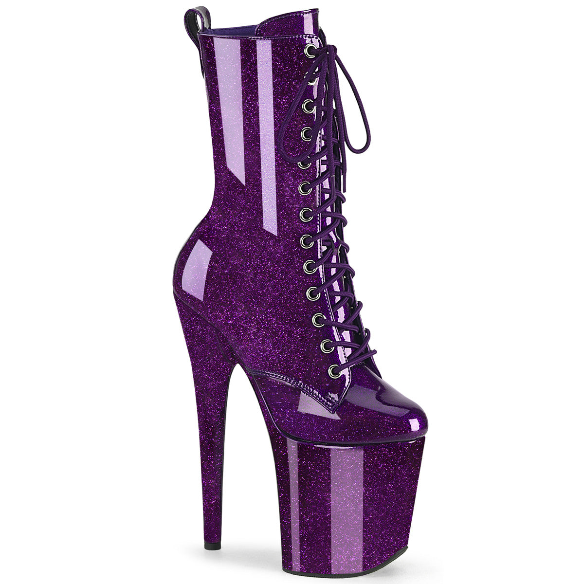 【PLEASER】FLAMINGO-1040GP シューズ Purple Glitter Pat/M【取寄】