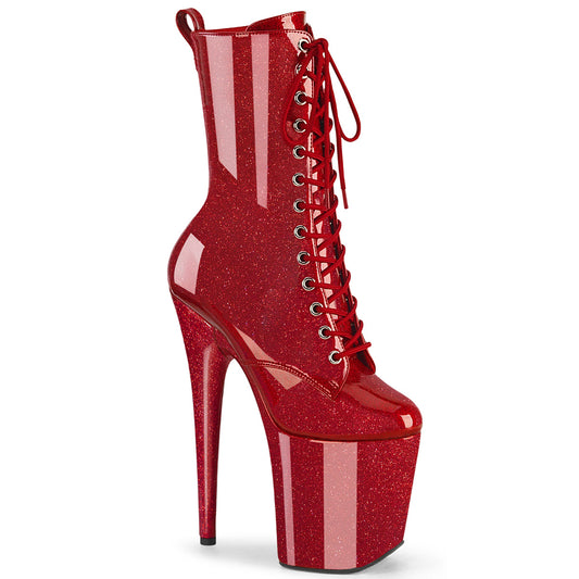 【PLEASER】FLAMINGO-1040GP プラットフォームシューズ Ruby Red Glitter Pat/M【取寄】