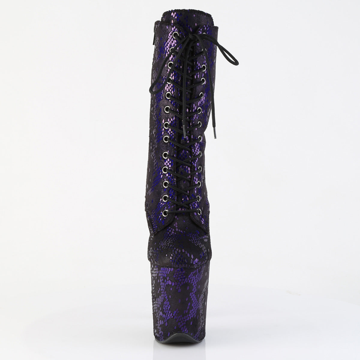 【PLEASER】FLAMINGO-1040SPF シューズ Purple Metallic Snake Print Fabric/M【取寄】