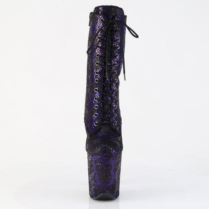 【PLEASER】FLAMINGO-1040SPF シューズ Purple Metallic Snake Print Fabric/M【取寄】
