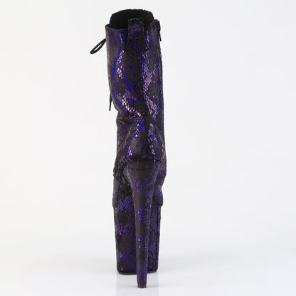 【PLEASER】FLAMINGO-1040SPF シューズ Purple Metallic Snake Print Fabric/M【取寄】