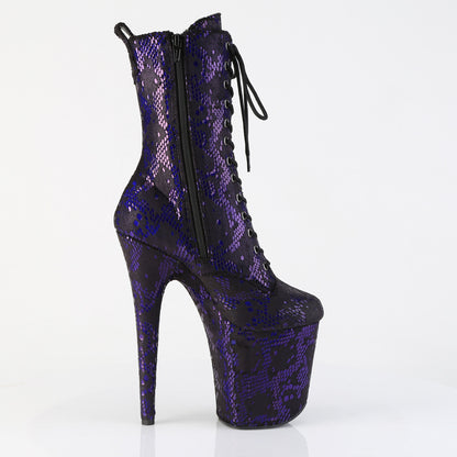 【PLEASER】FLAMINGO-1040SPF シューズ Purple Metallic Snake Print Fabric/M【取寄】