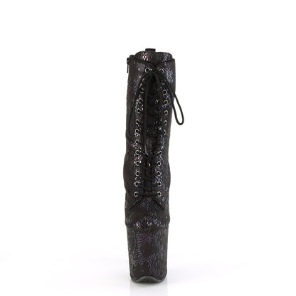 【PLEASER】FLAMINGO-1040SPF シューズ Blk Oil Slick Metallic Snake Print Fabric/M【取寄】